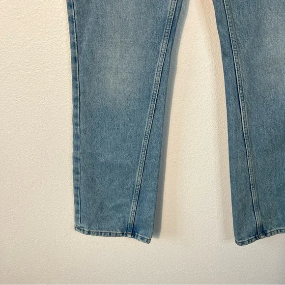 Free People We The Free Xena Slim Straight Jeans Size 29 Union Blue Boho Denim